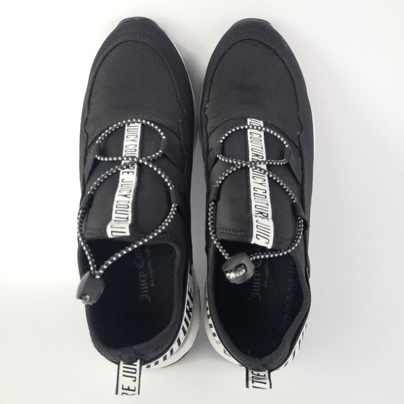 Women's Juicy Couture Black And White Sneakers 8.5 US LIKE NEW - Picture 7 of 10